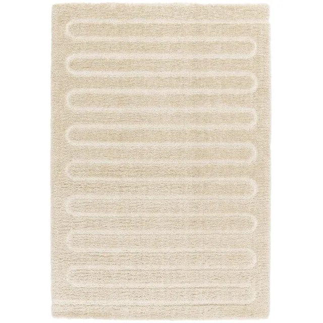 AFK Living Reliëf tapijt van gerecycled polyester EOLYA beige
