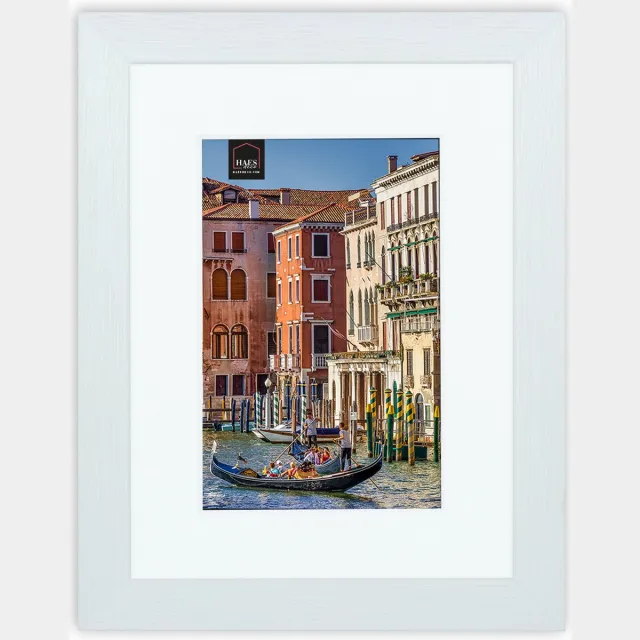 HAES deco Houten Fotolijst met Passe-partout Venezia wit voor 1 foto formaat 10x15 of 15x20 -SP13020