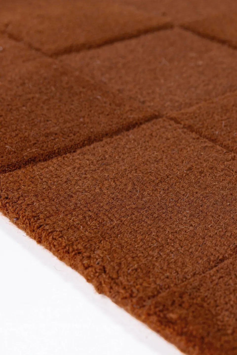 Flair Rugs Checkerboard Wool Modern loper terra, foto 4