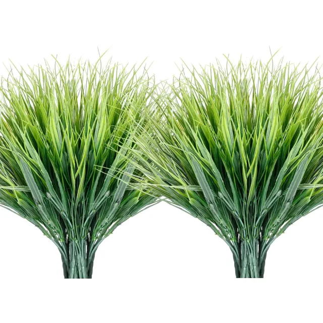 Unyqoos Kunstmatige Groene Decoratieve Plantenbundels voor Binnen- en Buitengebruik, UV-bestendig en Onderhoudsvrij 1-groen gras