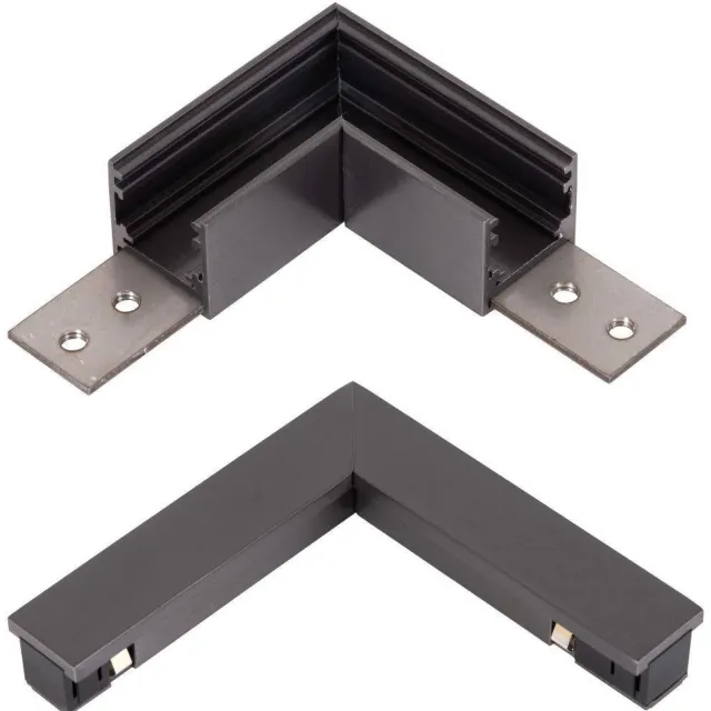 Lucide aluminium railverlichting LINIA 9x9 cm - matzwart/chroom Mat zwart chroom