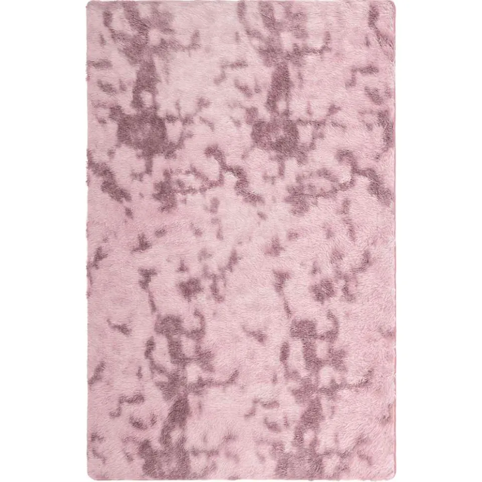 vidaXL Hoogpolig vloerkleed NAVARRA 130x200 cm polyester stoffig roze