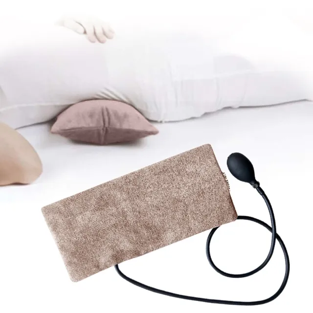 Finlandic Orthopedisch Taupe Lendekussen - opblaasbaar - wasbaar - voor bureaustoel fauteuil en auto - taupe - ergonomische aanpasbaar rugkussen - steun kussen lage rugpijn