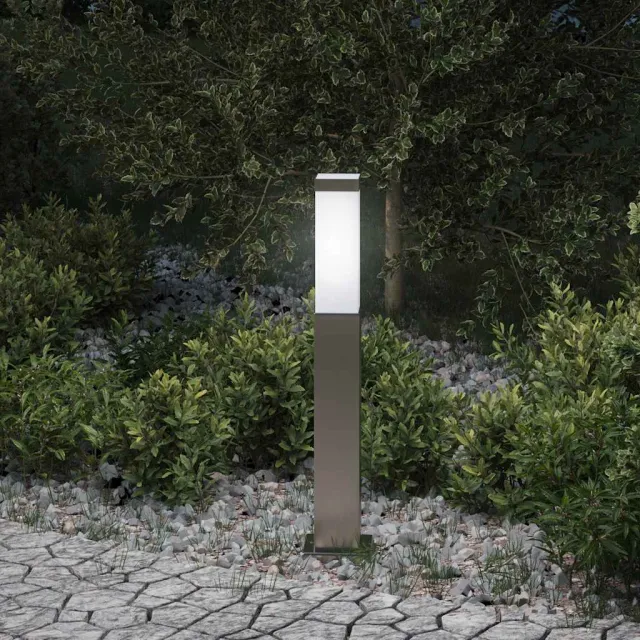 vidaXL Bolderverlichting 50 cm RVS IP44 Zilver