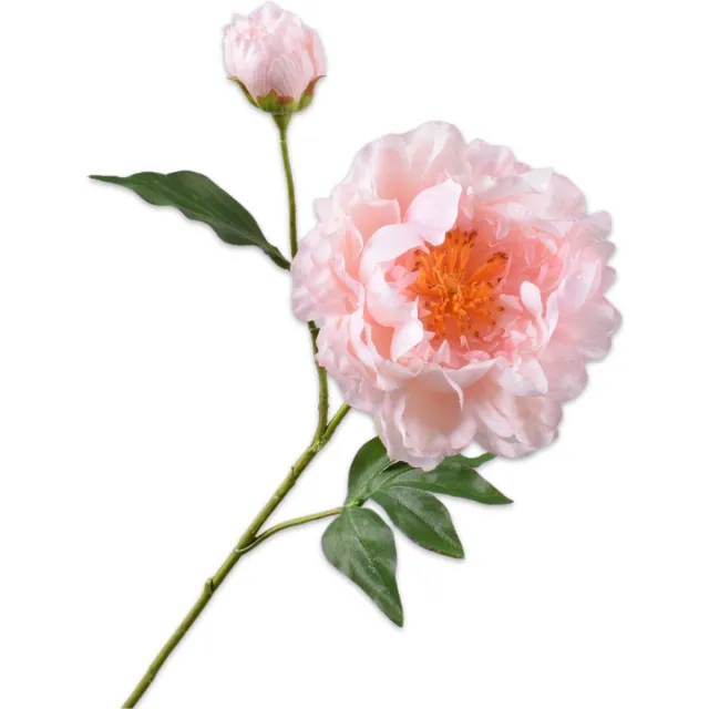 Silk-ka Kunstbloem-Zijden Bloem Pioen Tak Roze 79 cm