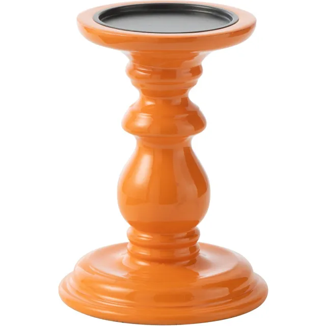 J-Line kandelaar Halter - hout - oranje