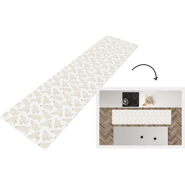 KitchenYeah Keukenloper - Loper keuken - Vogel - Kippen - Patronen - Keukenloper vinyl multicolor, foto 7