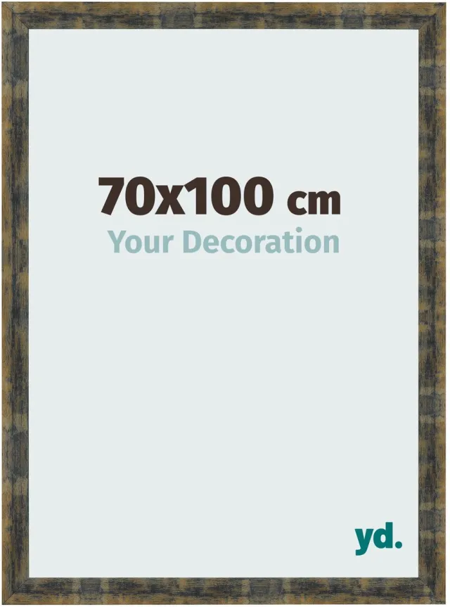 yd. Your Decoration - Fotolijst 70x100 cm - MDF - Blauw Goud Gemeleerd - Pisa