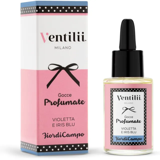 Geurolie druppels Fior di Campo 30ml – Ventilii Milano® | huisparfum geurverspreider textielverfrisser blauw