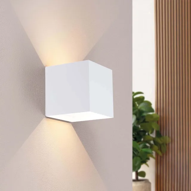 LEDVION LED Wandlamp Dimbaar - 6W - 3000K Wit - IP54 - Wit