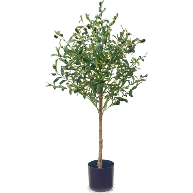 PrettyPlants Kunst Olijfboom 100 cm | Olijfboom Kunstplant| Kunstplanten voor Binnen | Mediterrane Kunstboom Groen