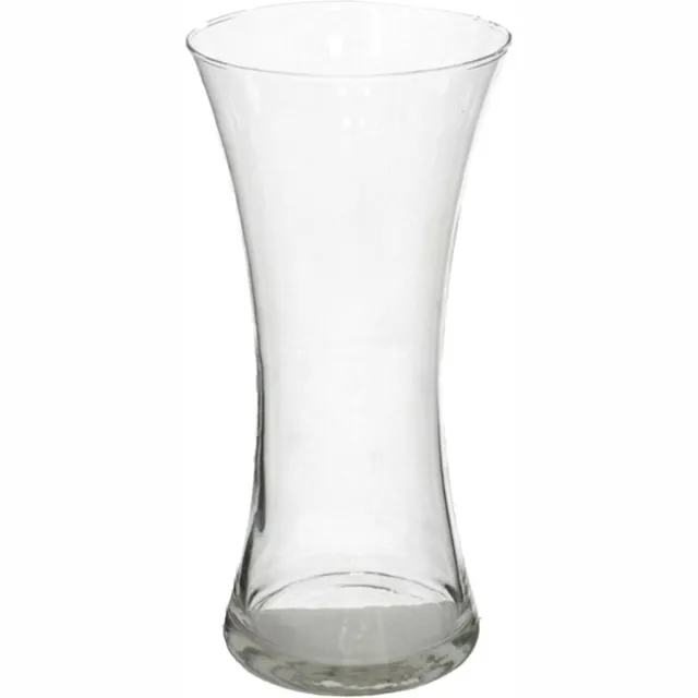 Gerimport bloemenvaas - transparant - helder glas - 18 x 37 cm