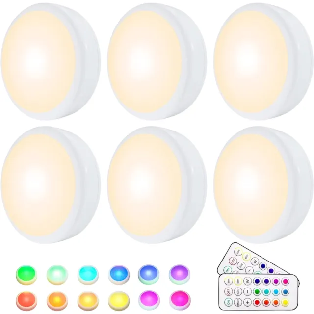 VELZINO® Keukenverlichting Onderbouw LED - Onderbouwverlichting - Kastverlichting Keuken - Met Timer - 16 Kleuren - 6 Stuks RGBW