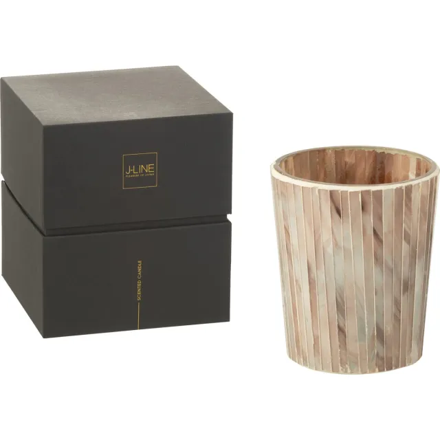 J-Line geurkaars Noa - Tender Rose - glas - roze - medium - 55U
