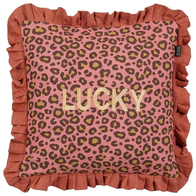 Mica Decorations sierkussen Lucky (45x45 cm) Roze