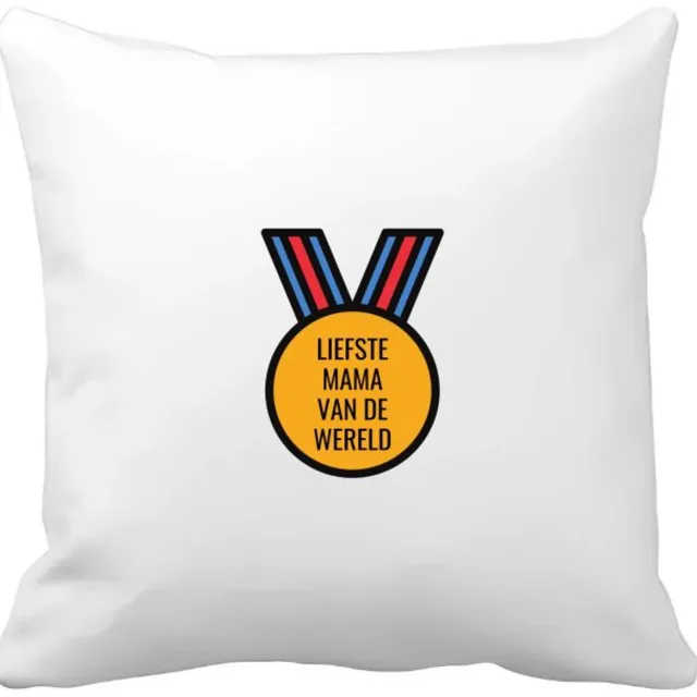 Akyol liefste mama van de wereld Kussen hoes - Mama - de liefste moeder - moeder cadeautjes - moederdag - verjaardagscadeau - verjaardag - cadeau - geschenk - kado - gift - moeder artikelen - 40 bij 40 cm Multicolor