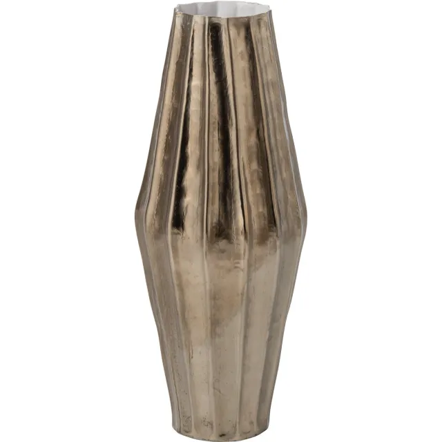 J-Line Vaas - aluminium - goud - small