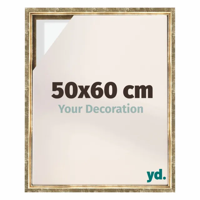 yd. yd, Baklijst 50x60 cm Goud Antiek - Lijst voor Canvasdoek - MDF Lyon