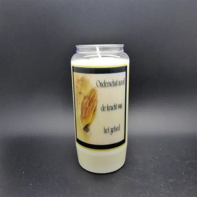 Partijhandel RODO Noveenkaars Spreuk 001 - 6 dagen brander (5 stuks) wit