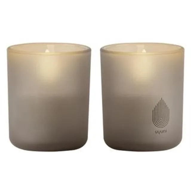 Uyuni Lighting LED-kaars in glas – 2 stuks – Sandstone – 6 x 7 cm