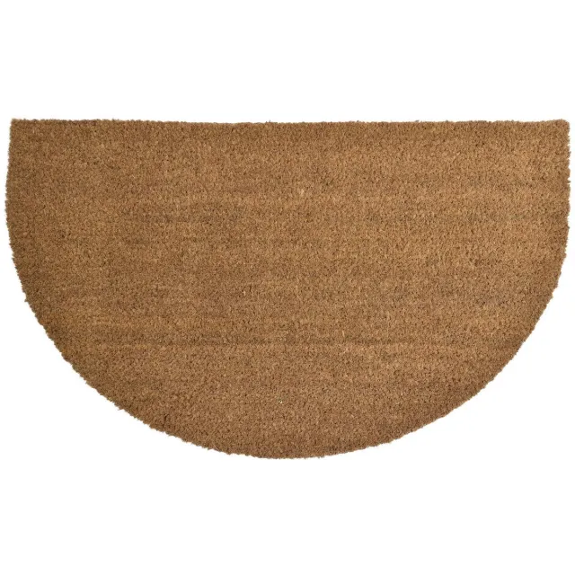 Luance Deurmat - half-rond - kokos - naturel - 45 x 75 cm - voor binnen/buiten - schoonloopmat