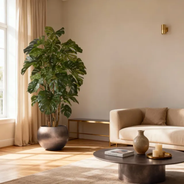 maxifleur Kunstplanten Monstera Giant deluxe kunstboom - 210 cm Groen