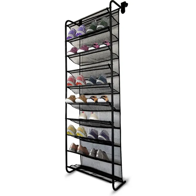 Polarbear Schoenenrek Deurhanger – Schoenenrek Deur – Schoenenrek Hangend – Deurrek – Schoenenopbergers – Opbergsysteem voor schoenen – Schoenen Organizer Zwart