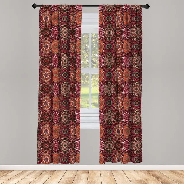 ABAKUHAUS Marokkaanse gordijnen – 2x75x225 cm – Groene Rubin