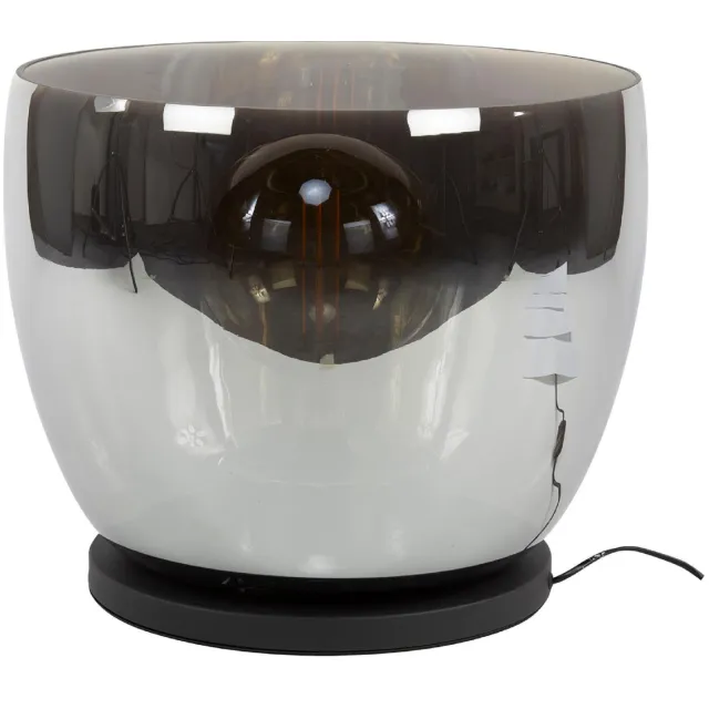 Nest of Nora vloerlamp Davin - Maat XXL Ø48cm - Met glazen kap - Smoke grijs