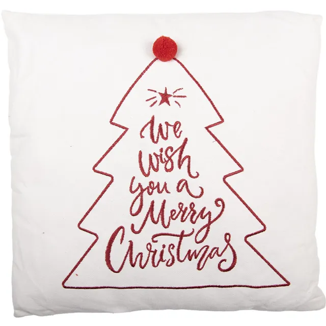 Clayre & Eef Sierkussen 45x45 cm Wit Polyester
