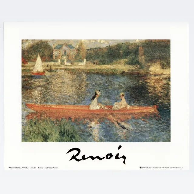 Catch Projecten Mini kunstposter - De Seine bij Asnières - Pierre Auguste Renoir - 24x30 cm Multicolor