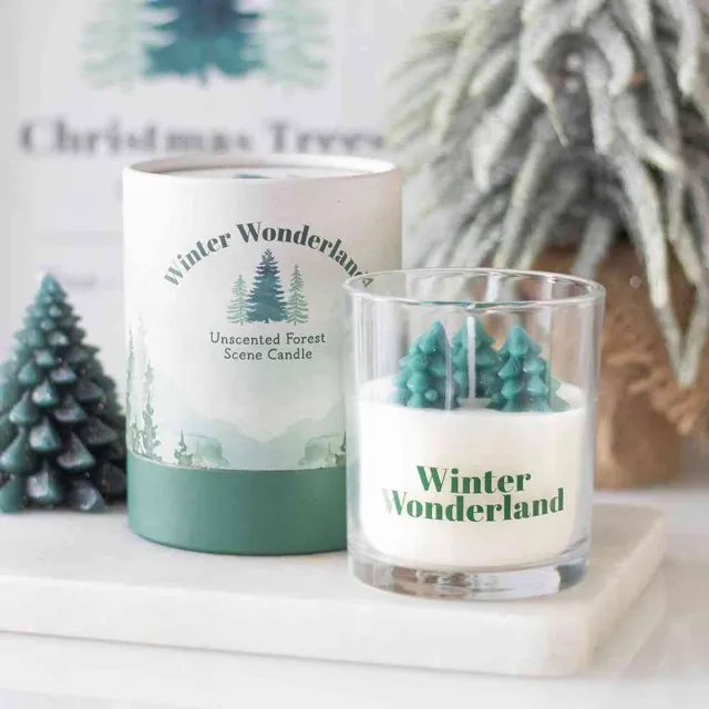 Something Different Winter Wonderland with Tree Scene Kaars - Multicolours