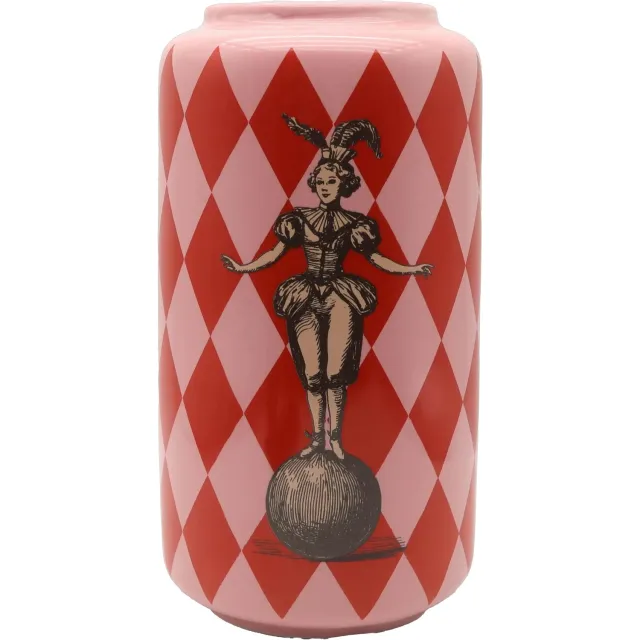 Kitsch Kitchen Kitsch Royale vaas Loretta roze/rood