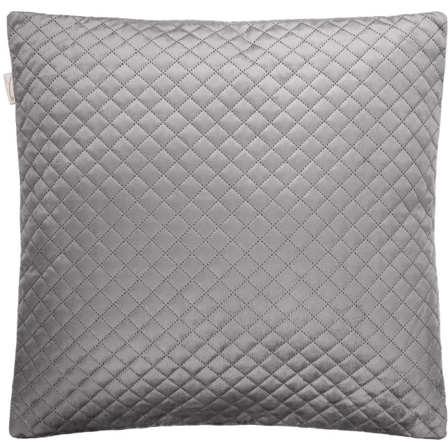 YELLOW HAVE A SUITE NIGHT Yellow Kussensloop Victoria-pillowcase - Kussenhoes van 50x50 cm - 1 stuk - 100% Polyester - Grijs Classic Anthracite