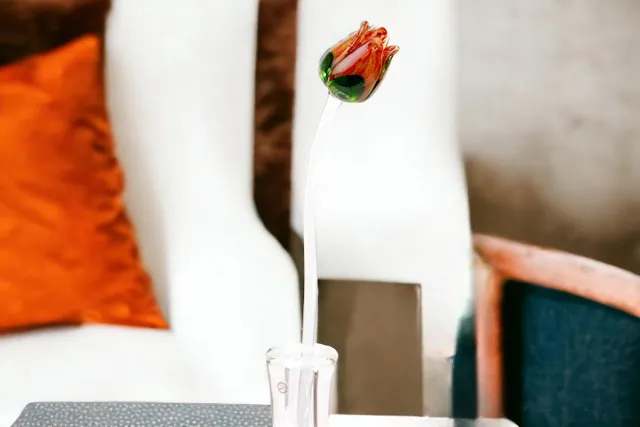 Loranto Tulp Groen Geel - Glazen Tulpen - Bloemen - Tulpen van Glas - Roos van Glas - Glazen Bloemen