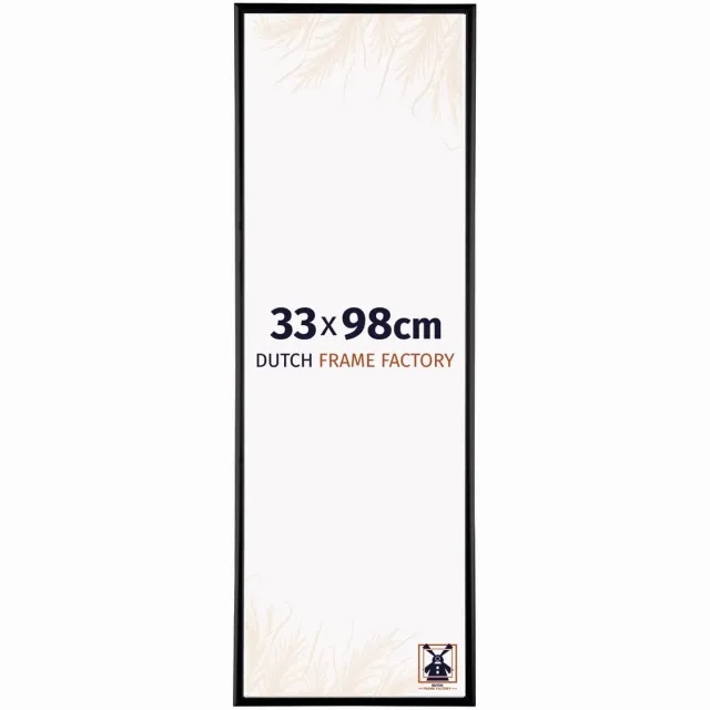 Dutch Frame Factory Fotolijst 33x98 cm - Aluminium - Zwart Hoogglans - Kampen