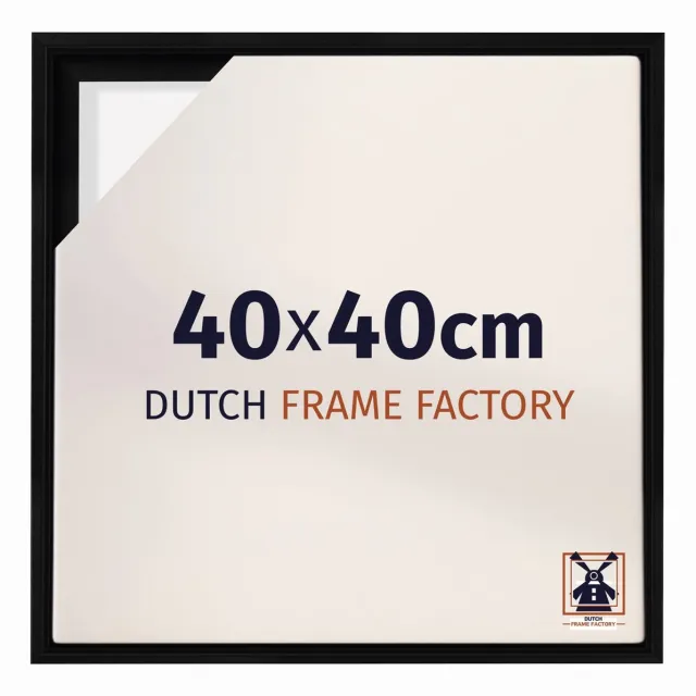 Dutch Frame Factory Baklijst 40x40 cm - Zwart Mat - Geschikt voor Canvasdoek - MDF Baklijst Lausanne
