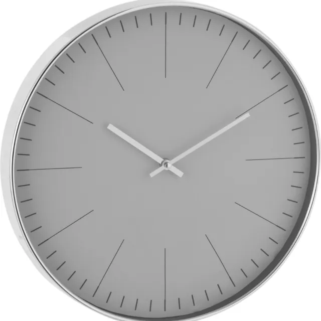 Dulaire Wandklok Zilver Modern Ø 40 cm