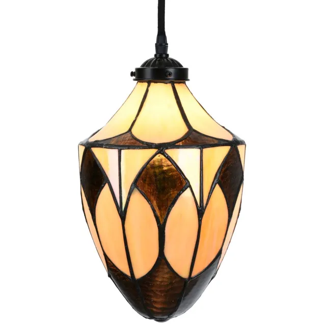 Coloured by Art Tiffany Hanglamp Parabola - Art Deco Trade Bruin