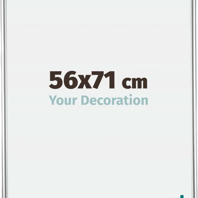 yd. Your Decoration - Fotolijst 56x71 cm - Kunststof - Zilver - Bordeaux
