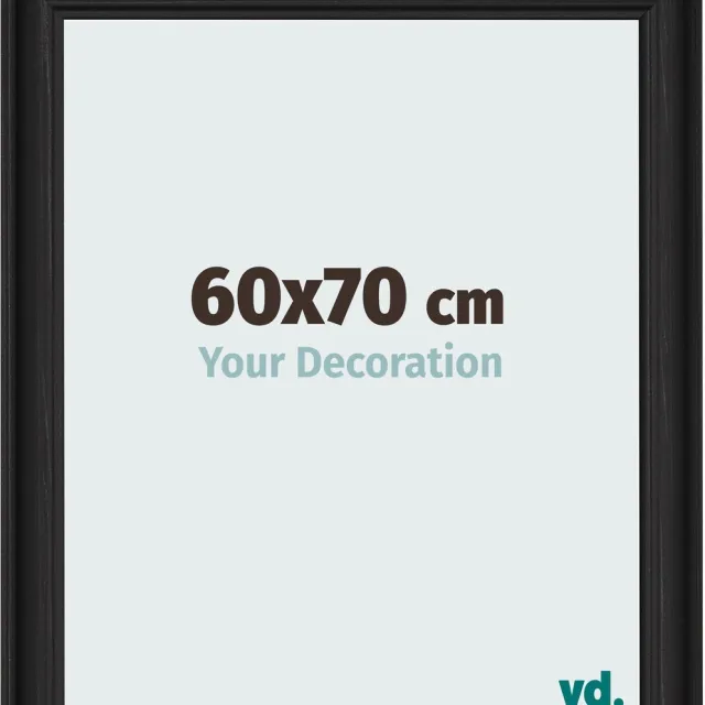 yd. Your Decoration - Fotolijst 60x70 cm - MDF - Zwart Houtnerf - Lazio