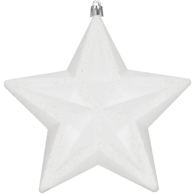 springos Kersthanger | Kerstster | Wit | 15 cm