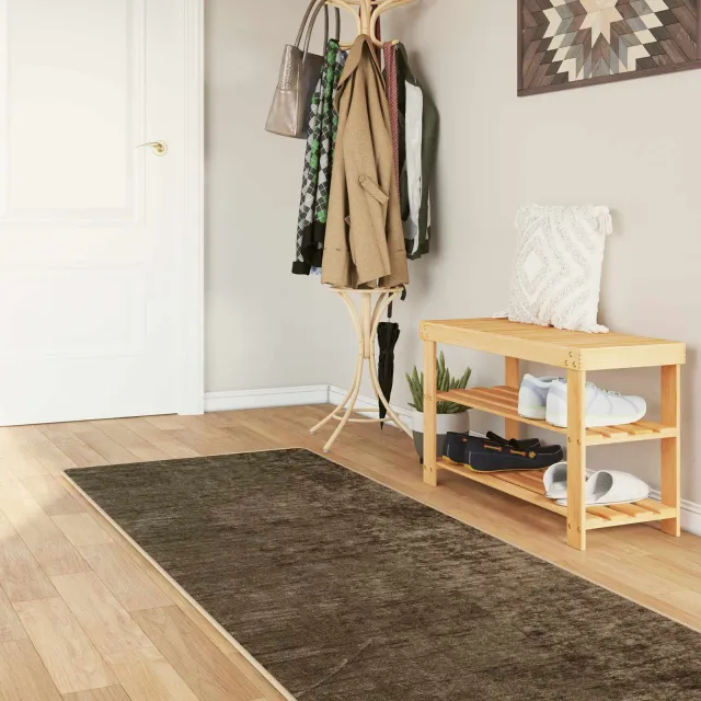 vidaXL Vloerkleedloper MARSA Bosgroen 100 x 300 cm Polyester en PVC, foto 2