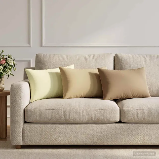 vidaXL Dekenkussen - 2 - st - HEERLEN - Taupe - 40 - x - 60 - cm - Polyester, foto 2