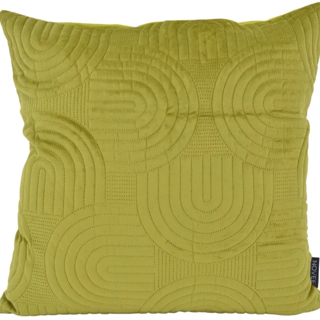 NOVÉE Sierkussen Abstract Velvet Pistache | 45 x 45 cm | Velvet/Polyester groen
