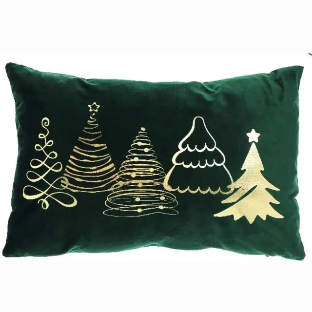 Unique Living Sierkussen Gold Dark Green - 40x60cm Groen