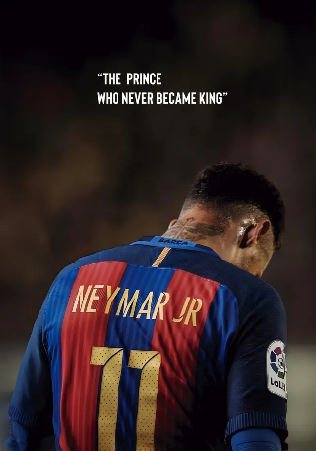 Poster Neymar Jr “The Prince Who Never Became King” Poster – A3 30x42cm – Inclusief Zwarte Lijst