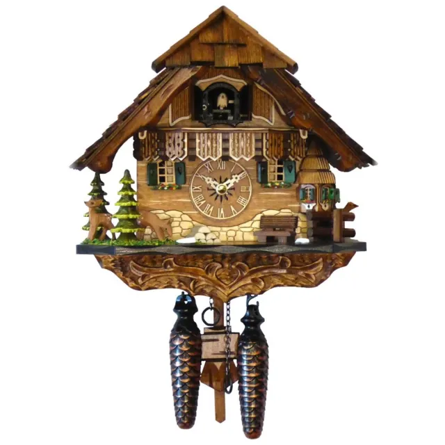 Engstler 453_Q - Koekoeksklok - Kwarts - Notenhout - 25 cm