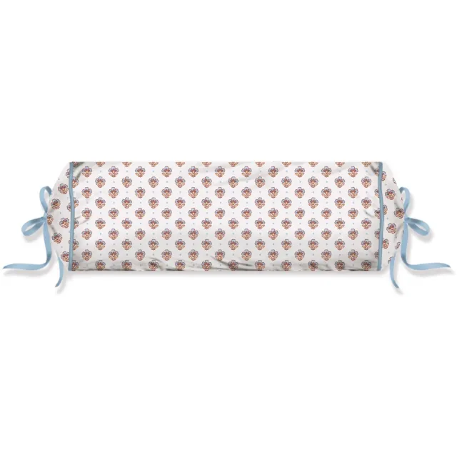 Pip Studio Jaipur Flower Roll Cushion Sierkussen - 22 x 70 cm cm - Licht blauw