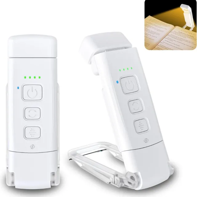 Equivera Leeslampje Voor In Bed - Boeklampje - Leeslampje - Leeslampje Voor Boek - Leeslamp Bed - Boekenlampje - Leeslampje Slaapkamer wit
